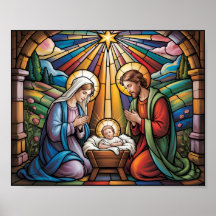 Arte de Vitral da Natividade – Natal da Sagrada Fa