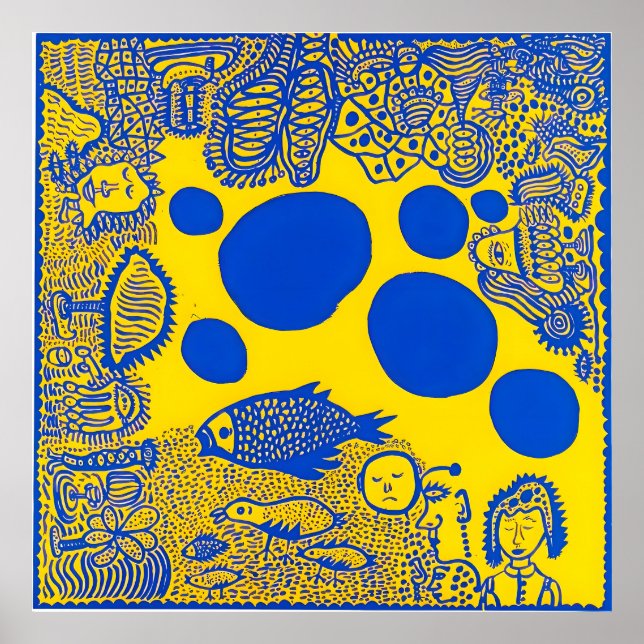 Poster Arte de Yayoi Kusama (Frente)