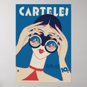 Poster Arte Deco Antigo - Cartazes - Binóculos