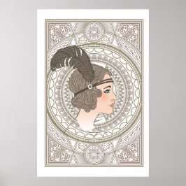 Poster Arte Deco Flapper Vintage