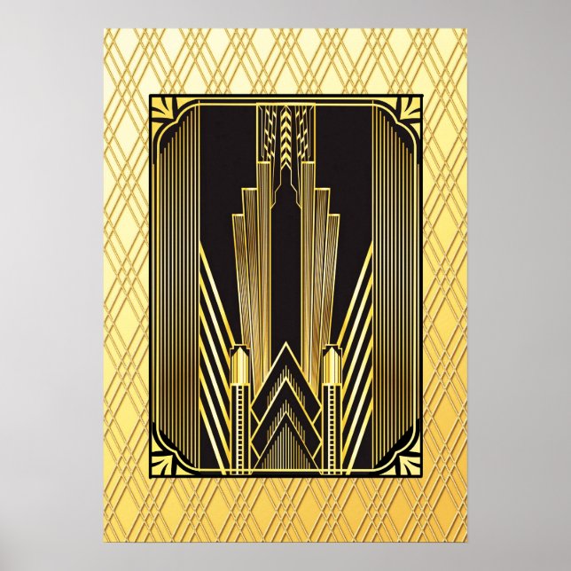 Poster Arte Deco Icônica (Frente)