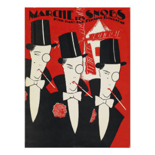 Póster Arte Deco snobs Ilustração