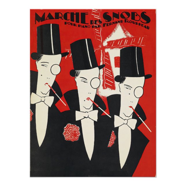 Póster Arte Deco snobs Ilustração (Frente)