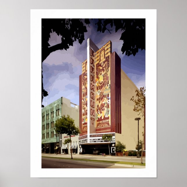 Poster Arte Deco Teatro Paramount Oakland (Frente)