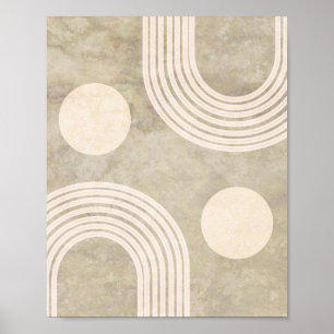Poster Arte Décor Abstrato Boho Arco-Íris