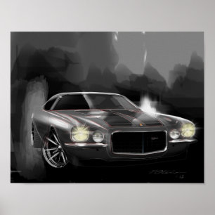 Póster arte decorativa de Chevrolet Camaro