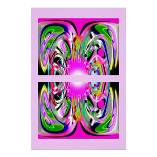 Póster Arte decorativa de fantasia gêmea