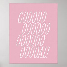 Poster Arte desportiva para crianças cor de rosa