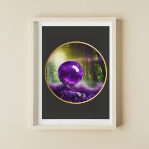 Poster Arte Digital Ametist Orb Fantasy