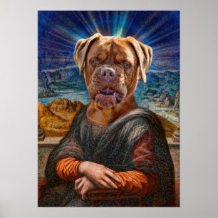 Póster ARTE Digital - BULLDOG MONA LISA