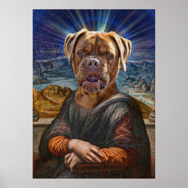 Póster ARTE Digital - BULLDOG MONA LISA (Frente)