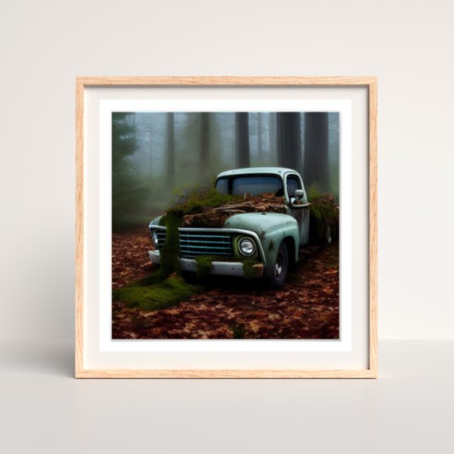 Poster Arte Digital Caminhão Abandonada (Criador carregado)