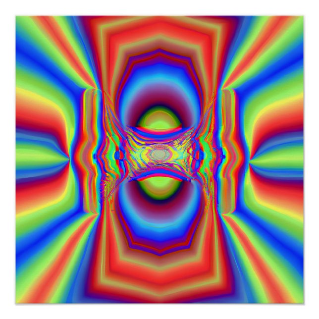 Póster Arte Digital de Interseção Dimensional (Frente)