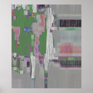 Poster Arte Digital "Distante em Verde"
