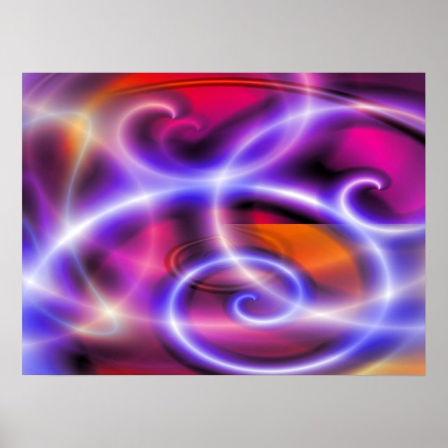 Poster Arte digital do computador - Abstrato Moderna cria (Frente)
