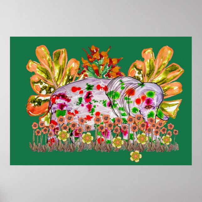 Poster Arte Digital Elefante (Frente)