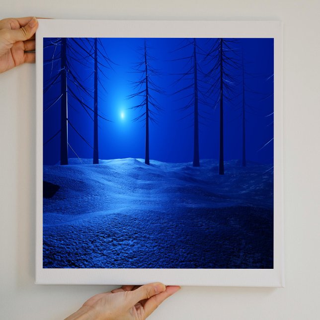 Poster Arte Digital Floresta Azul Encantada (Criador carregado)