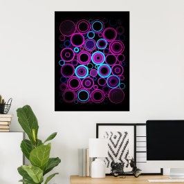 Poster Arte Digital Matrix Synthwave Elétrico Hipnótico