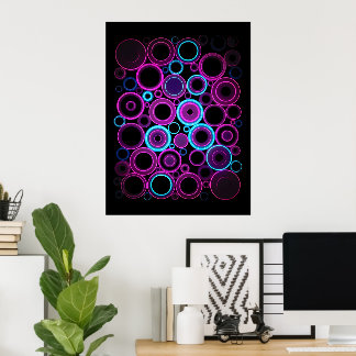 Poster Arte Digital Matrix Synthwave Elétrico Hipnótico