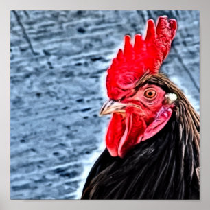 Poster Arte Digital Rooster