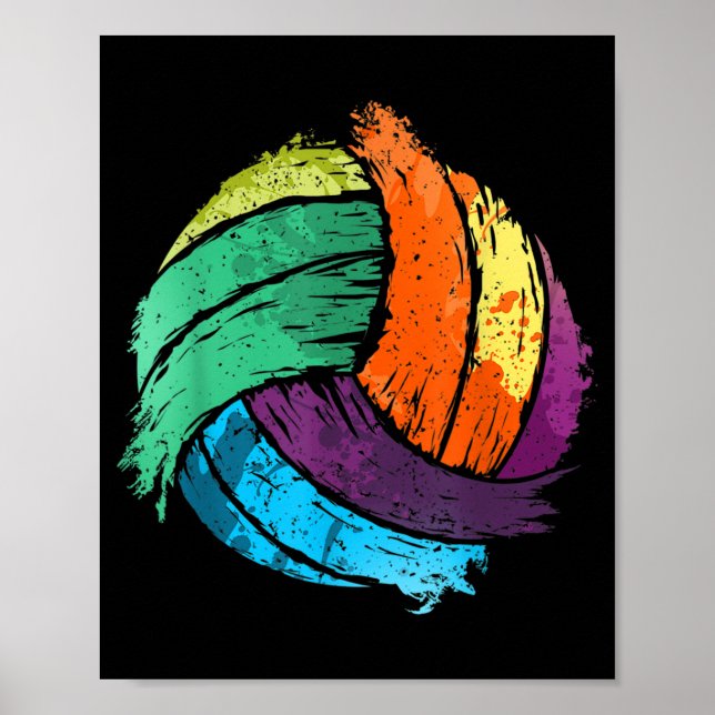 Poster Arte Diversão De Voleibol Para Meninas Voleibol Fe (Frente)