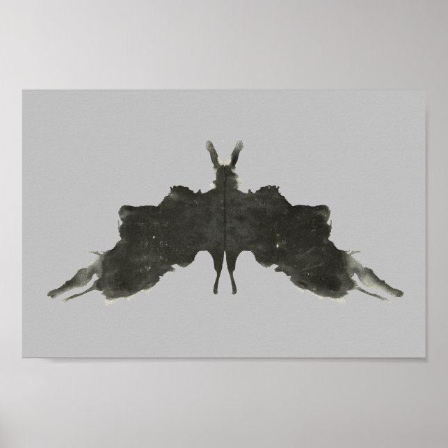 Poster Arte divertida do teste de Inkblot Rorschach (Frente)