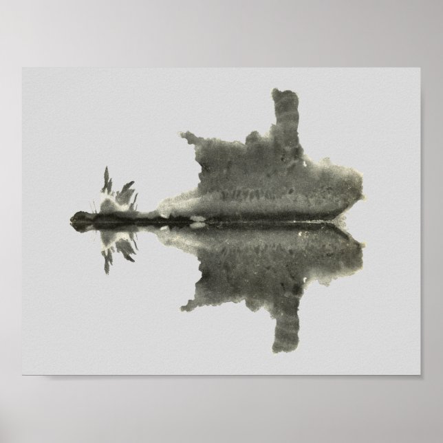 Poster Arte divertida do teste de Inkblot Rorschach (Frente)