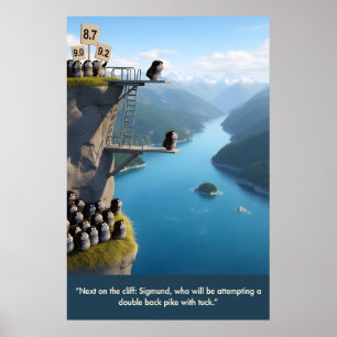 Poster Arte Divertida em 3D de Lemmings Antropomórficos S