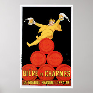 Poster Arte do anúncio da bebida de Biere De Charmes