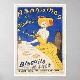 Póster Arte do anúncio da comida do vintage de Amandines