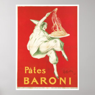Poster Arte do anúncio da comida do vintage de Baroni da