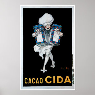 Poster Arte do anúncio da comida do vintage de Cida do