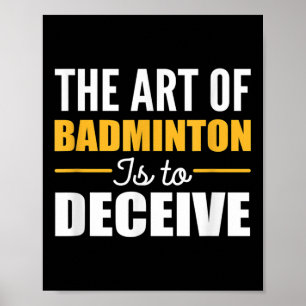 Poster Arte do Badminton Jogador de Badminton 