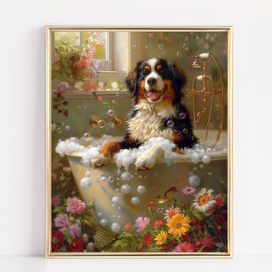 Poster Arte do Cão de Montanha Bernês, Obra de Arte para 
