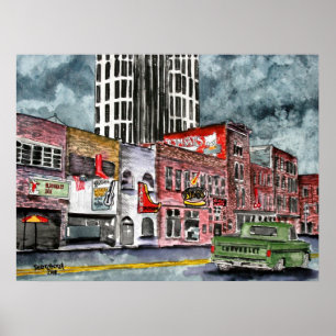 Póster arte do capital da música country de nashville