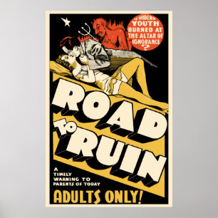 Póster Arte do cartaz cinematográfico do vintage -