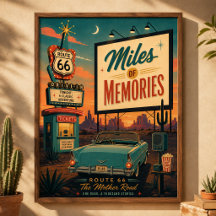 Arte do Centenário do Drive In da Rota 66 Memórias