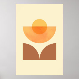 Poster Arte do Círculo Geométrico Abstrato escandinavo