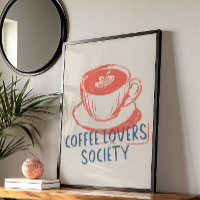 Arte do Clube de Cotação de Cafés de Cafés Retro