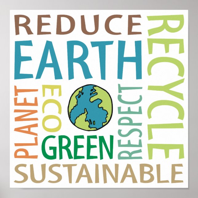 Poster Arte do Dia da Terra (Frente)