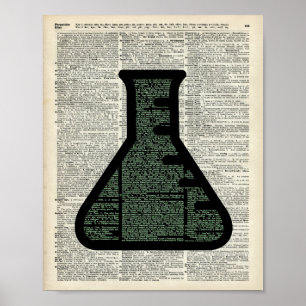 Póster Arte do dicionário do tubo de ensaio