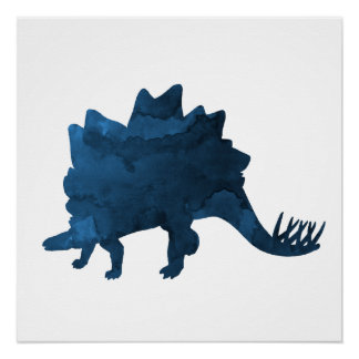 Póster Arte do Dinossauro do Stegossauro