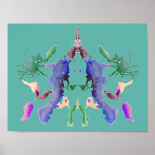 Poster Arte do divertimento do teste da mancha de tinta