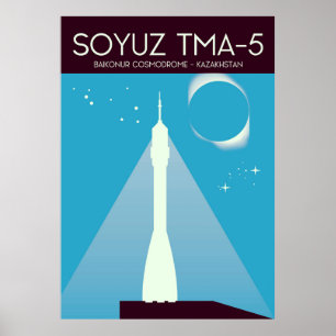 Poster Arte do espaço de Soyuz TMA-5
