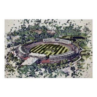 Póster Arte do Estádio de Críquete - Southampton, Hampshi