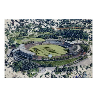 Póster Arte do Estádio de Críquete - Southampton, Hampshi