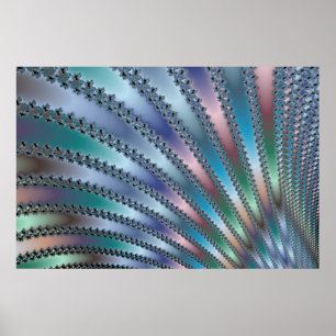 Póster Arte do Fractal dos dedos