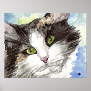 Póster Arte do gato de chita
