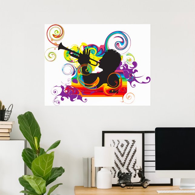 Poster Arte Do Jogador De Trompetes (Criador carregado)