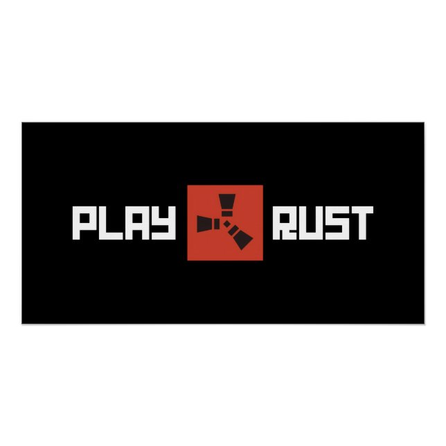 Póster Arte do Logotipo do Rust (Frente)